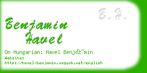 benjamin havel business card
